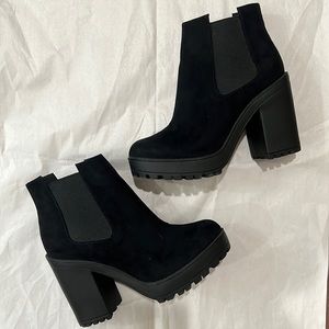 Platform Heeled Ankle Boots